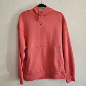 Nike Women's Medium Swoosh Logo Athletic Coral Pink Loose Dri-fit Sweatshirt New